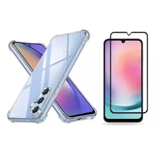 Kit Capa Anti Impacto + Película Vidro 3D P/ Samsung A05S
