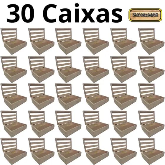 30 Caixas de madeira pinus para cesta de café da manhã, dia dos namorados, pais, mães fms_madeirartt