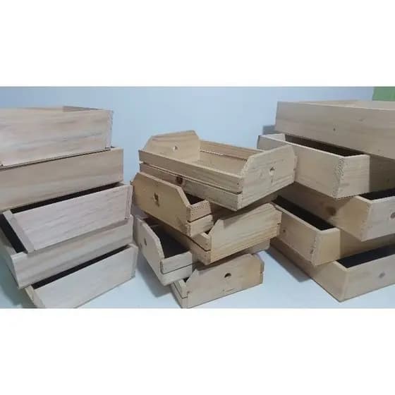 15 cestas de madeira 3 tamanhos diferentes ENVIO IMEDIATO fms_madeirartt