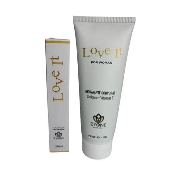 Kit Perfume Feminino Love It 28ml + Hidratante Feminino Zyone - Importado