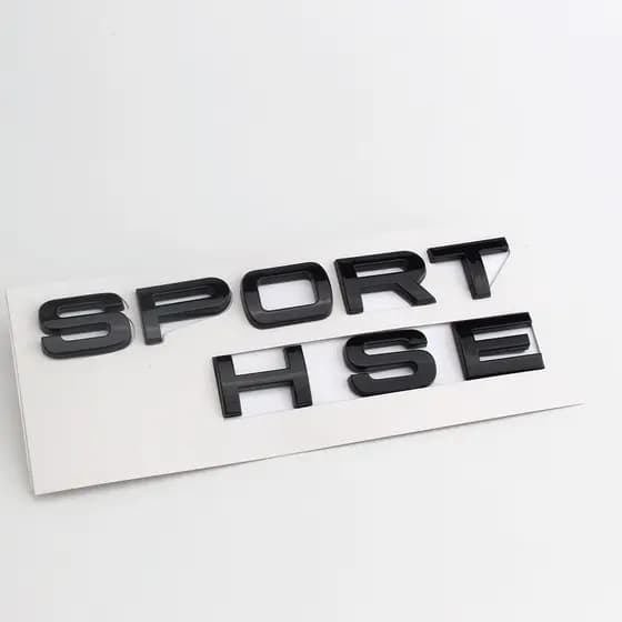 Emblema Range Rover Sport Hse Porta Malas Preto Brilhante