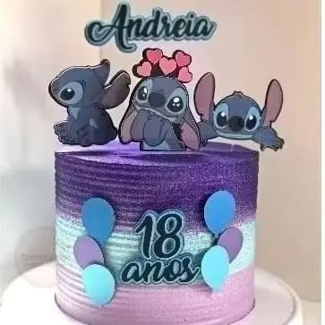 Topo /Topper de bolo Personalizado lilo stchi