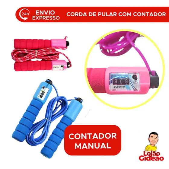 Corda de Pular Com Contador de Giro Treinos Academia CrossFit