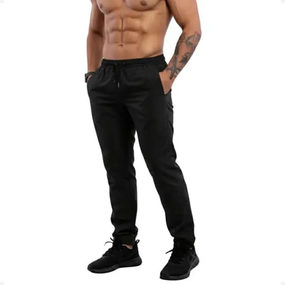 Calça Tactel Confortavel Saida Casual Esportiva Reforçada Leve Seca Rapido Estilo Moderno 2 Bolsos