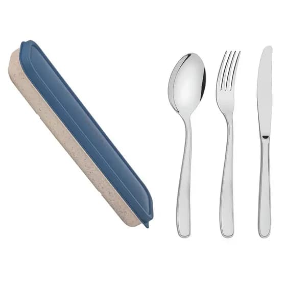 Kit Jogo De Talheres Inox Tramontina Com Estojo Para Marmita