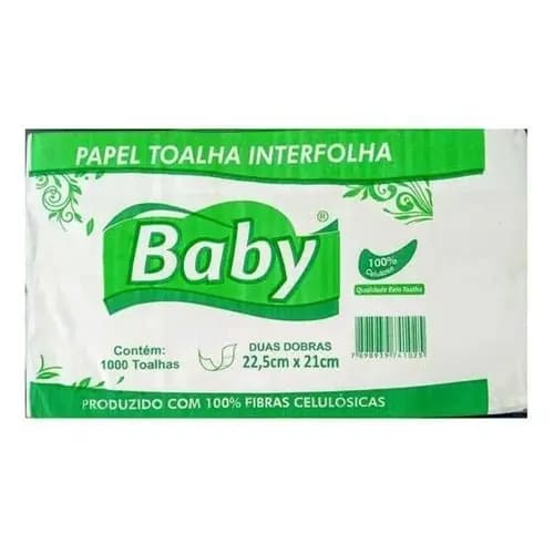 Papel Toalha Interfolha Baby 22,5cm x 21cm