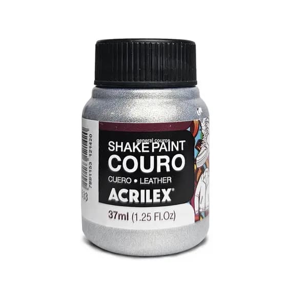 tinta para couro prata shake paint sapatos e jaquetas