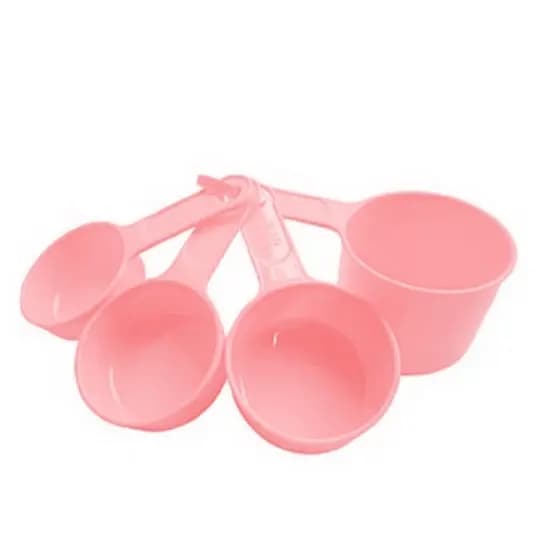 Xícaras Medidoras Completo e Profissional ROSA- 4 Tamanhos (60 ml, 80 ml, 120 ml, 240 ml)