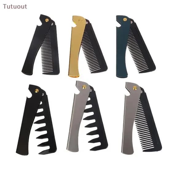 TUTU Pentes Dobráveis De Bolso De Alta Qualidade , Pente De Óleo De Dente Largo Cabelo De Barbeiro , Ferramenta De Estil