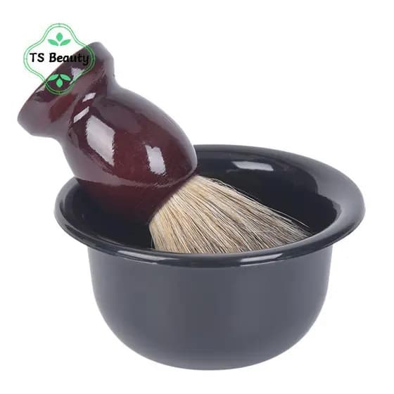 TS Moda Tigela De Barbear De Plástico Barba Navalha Copo Escova Conjunto De Ferramentas De Sabão De Limpeza Facial .