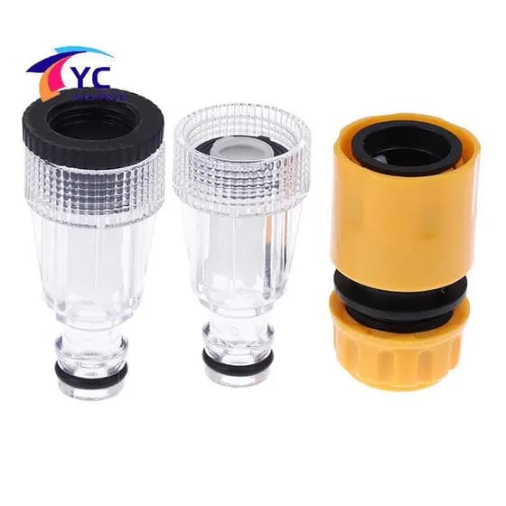 YCBR Torneira De Rosca Qui Conector Máquina De Lavar Carro Filtro De Água Lavadora De Alta Pressão Adaptador De Mangueir