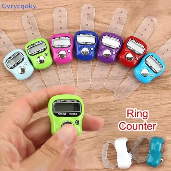 Gvrycqoky Contador De Dedo Bússola LED Eletrônico Portátil Tally Clicker Anel BR