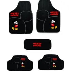 Tapete para Carro do mickey contendo 5 peças 5 bordadas