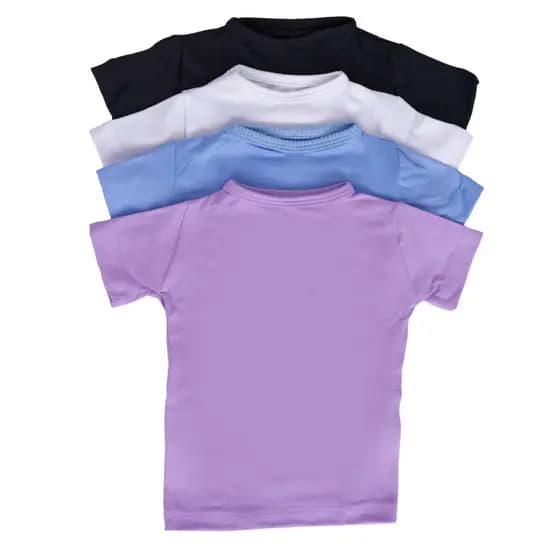 Blusa Infantil Unissex Manga Curta | Toque Macio | Diversas Cores e estampas