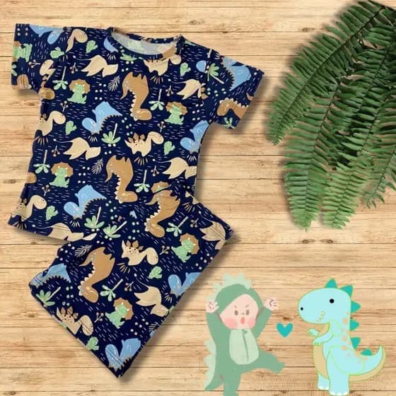 Conjunto Infantil Masculino Dinossauro - KSL Kids Moda Menino 1-6 Anosf