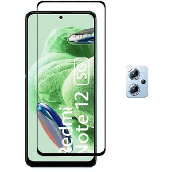 Kit 2x1 Película 3d Vidro Frontal Xiaomi Note 12 e 12 Pro + Película de Câmera
