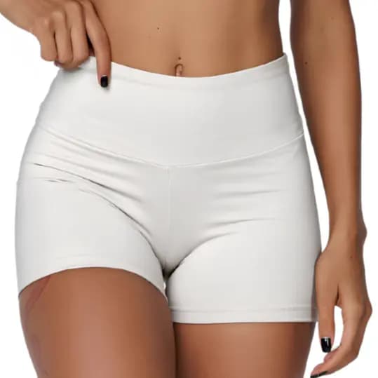Shortinho Fitness Cintura Alta Sem Transparência Academia Básico Feminino