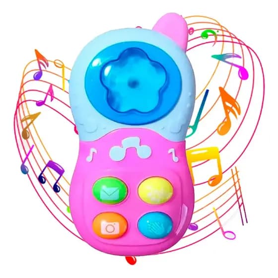 Telefone Celular Infantil Baby Musical Com Luz - Brinquedo Interativo Sensorial