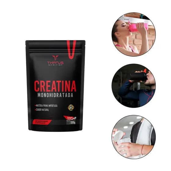 Creatina Monohidratada Thanus Nutrition 300g Pura Natural