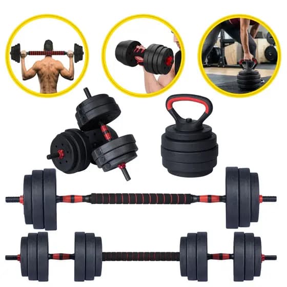 Kit Barra Montável Ajustável Gohardbr 20kg Para Treino