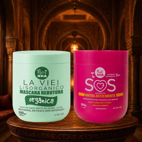 Kit 2 Máscara Capilar La Vie + Máscara SOS 500g Tratamento Hidratação Reparação Profissional