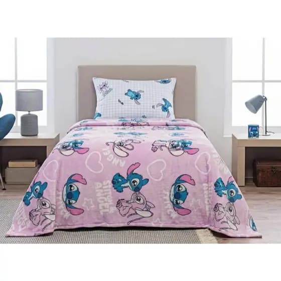 Cobertor Manta Infantil Solteiro Disney Original Antialérgica - Menina e Menino