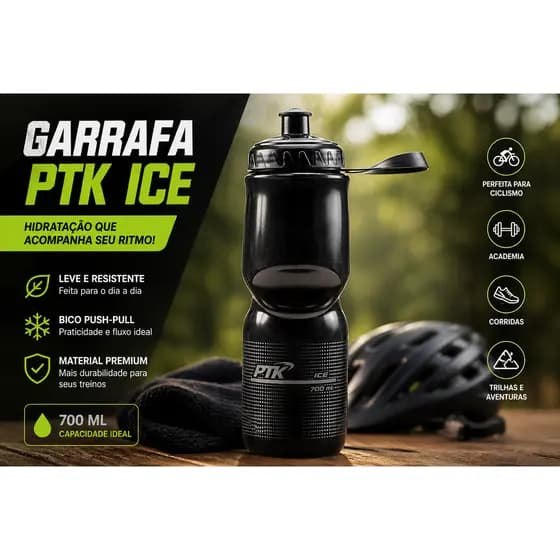 Garrafa termica de agua 700ml All Black PTK