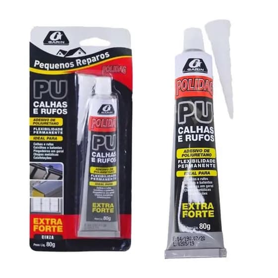 Veda Calha Rufo Cola Extra Forte PU Polidag 80 gr Cinza