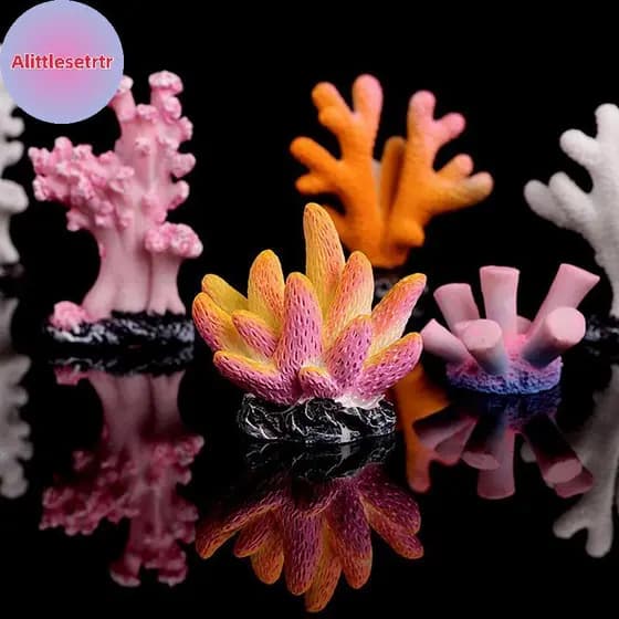 Tlesettr Artificial Coral Decoração Do Tanque De Peixes Emula Estrela Mar Resina Recife Paisagem Aquário Artesanato De M