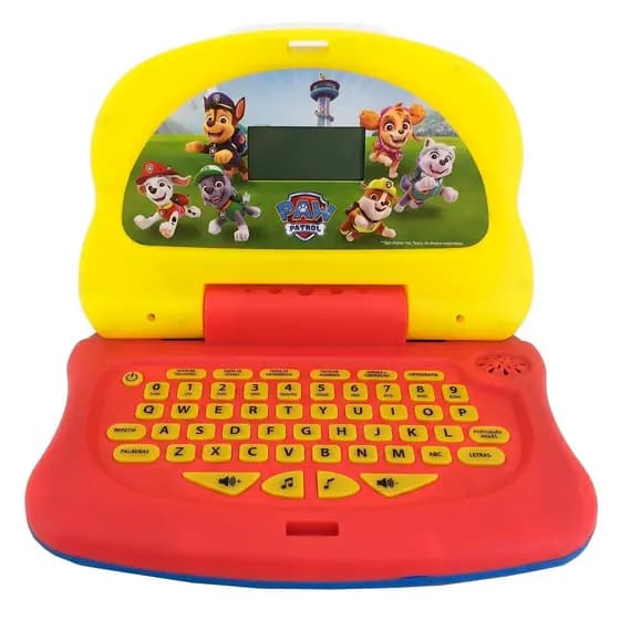 Laptop Educacional Patrulha Canina Original Ensina Inglês Português Matemática Infantil - Candide