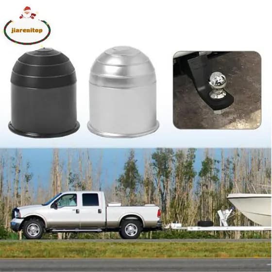 jiarenitop Universal 50MM Acessórios Para Trailer Bla Silver Car Tow Bar Ball Cover Cap br