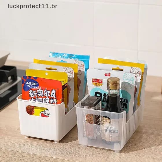 LTBR Caixa De Armazenamento Com Divisórias , Organizador De Geladeira , Fitas Organizadoras De Alimentos De Plástico , L