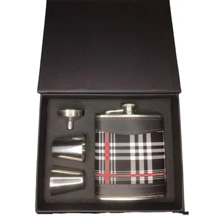 Kit Cantil Inox 2 Copos e Funil Xadrez