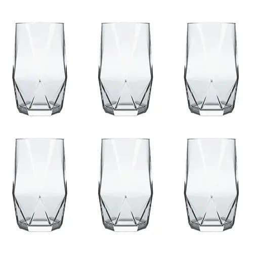 Jogo Copos Vidro Suco Agua Topázio 360 Ml Nadir Promoção