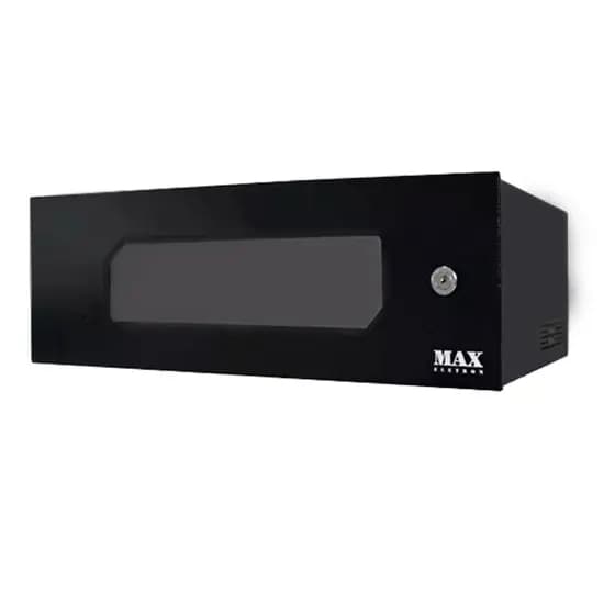 Mini Rack Interno 19" - Max Eletron 3U 350mm Porta Acrílica Parede DVR Rede Armário CFTV Segurança