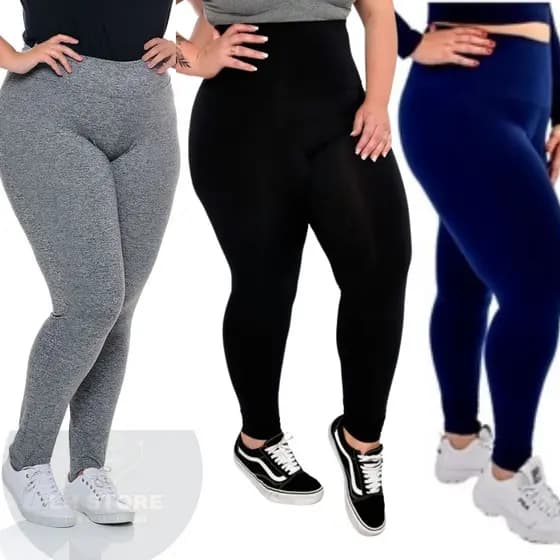 Calça legging plus size feminina Suplex Academia Fitness G1 G2 G3