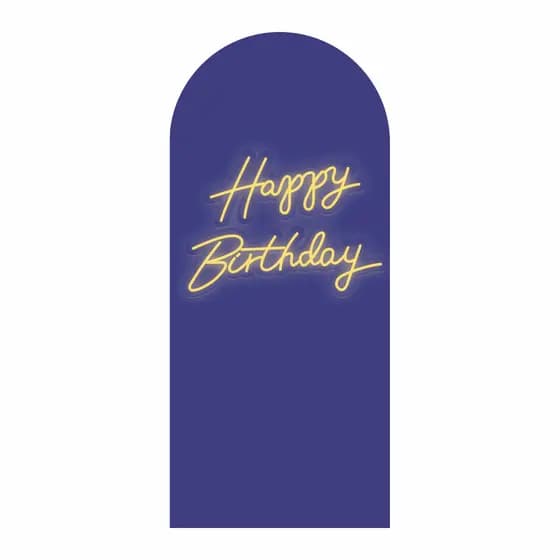 Painel Romano Sublimado de Qualidade Happy Birthday