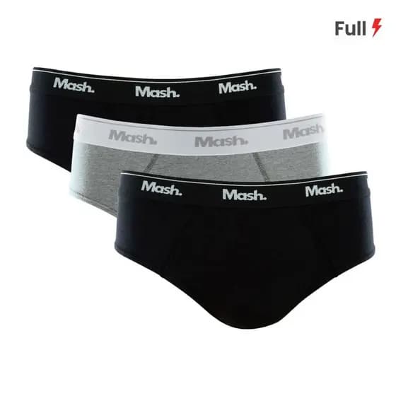 Kit com 3 Cuecas Slip Tamanho Plus Size Algodão Mash Kit Cueca Plus Size Cueca Masculina Algodão