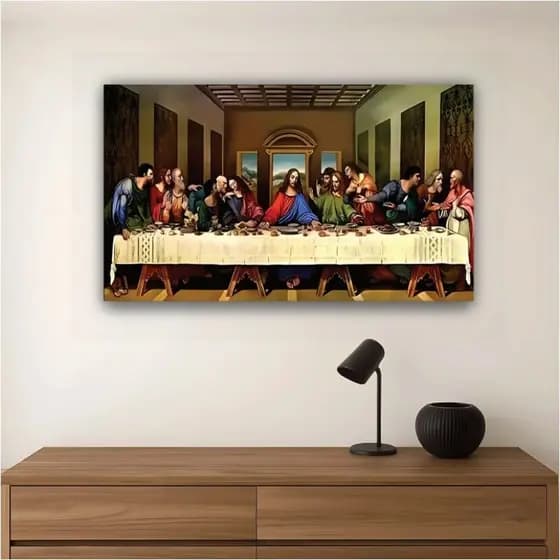Quadro decorativo religioso Santa ceia do senhor, para qualquer ambiente