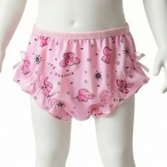 kit de 10 Calcinhas Cobertura Total Box Infantil Estampada Sortidas