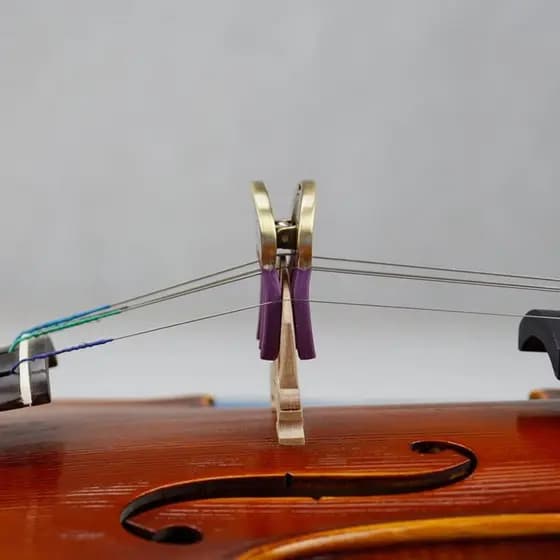 Abaixa O Volume Do Metal Violino Mudo Amortecedor De Som Coberto De Borracha Fácil De Anexar