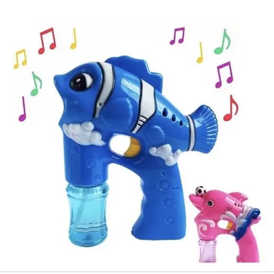 Brinquedo Lança Solta Bolhas de Sabão Com Led Musical Infantil Automático