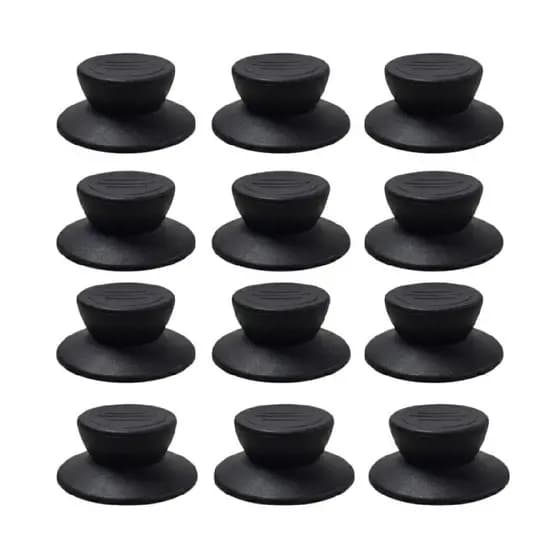 12 Botão Tampa De Panela Universal Preto Fosco Resistente Ao Calor Com Parafuso Incluso
