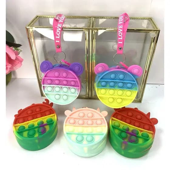 CARTEIRA de Pop-It Fidget Toy Brinquedo Anti Stress De Raciocínio Para Adulto e Crianças