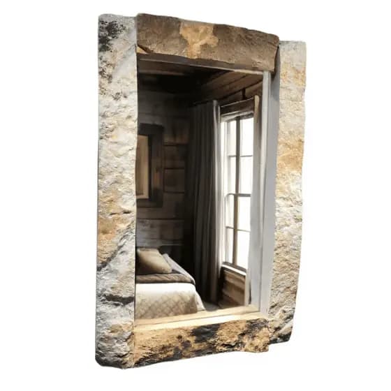 Espelho Retangular 50 Cm Para Banheiro Decorativo Parede Moldura