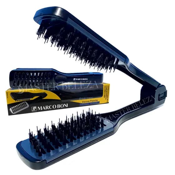 Escova Para Cabelo Prancha De Cerâmica Dupla Altura