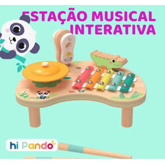 Mesa musical - brinquedo sensorial, congnitivo, coordenação, montessoriano
