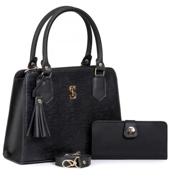 Bolsa Feminina Transversal e de Mão Tote De Couro Eco Com Carteira