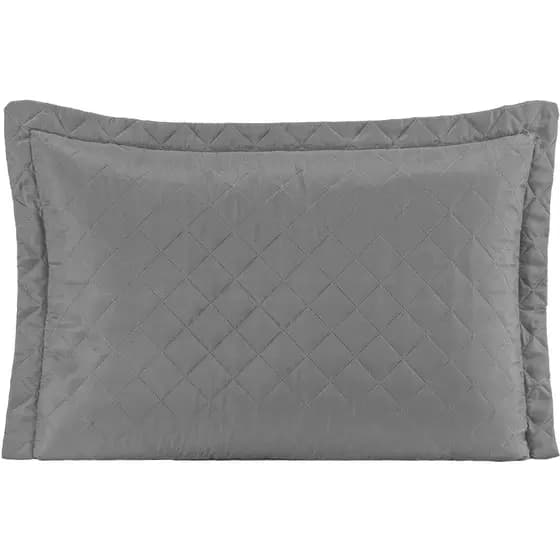 Porta Travesseiro Cinza Avulso 70cm x 50cm Com Debrum Matelado