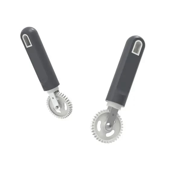 Kit Carretilha para fechar massas salgados pastel tortei ravioli - 2 unidades
